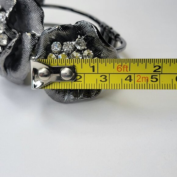 Crystal Cuff Hematite Bracelet- NEW without tags - Picture 9 of 16